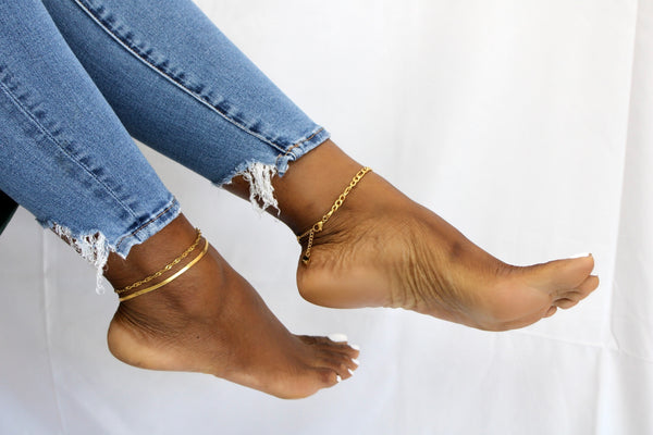 Monet Herringbone Anklet